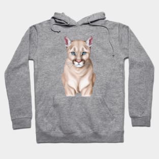 Cute Cougar Drawing Hoodie